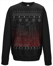 Buy Asking Alexandria Black Christmas Crew Neck Sweater Unisex Size Small Jumper