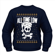 Buy All Time Low Christmas Skull Crew Neck Sweater Unisex: Large Jumper