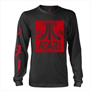 Buy Atari Box Logo Black Unisex Size Medium Longsleeve Shirt