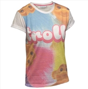 Buy Trolls Big Print Sublimation Rolled Sleeve Girls Womens Size 10 Tshirt