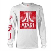 Buy Atari Box Logo White Unisex Size Small Longsleeve Shirt