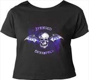 Buy Avenged Sevenfold Bat Skull Cropped Floppy Womens Size 12 Tshirt