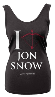 Game Of Thrones I Love Jon Snow Tank Vest, Ladies Womens Size 10 Shirt | Apparel