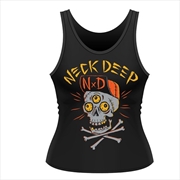 Buy Neck Deep Skulls Tank Vest, Ladies Womens Size 10 Shirt