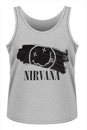 Buy Nirvana Smiley Paint Tank Vest, Mens Unisex Size X-Large Shirt
