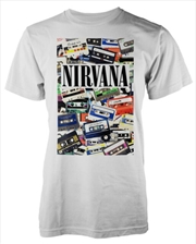 Buy Nirvana Cassettes Unisex Size X-Large Tshirt