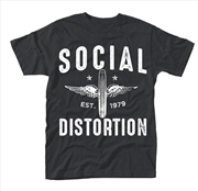 Buy Social Distortion Winged Wheel Unisex Size X-Large Tshirt