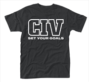Buy Civ Set Your Goals Unisex Size Medium Tshirt