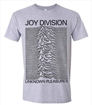 Joy Division Unknown Pleasures Grey Unisex Size Medium Tshirt | Apparel