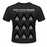 Buy Stiff Little Fingers Inflammable Material Unisex Size Medium Tshirt