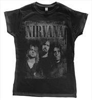 Buy Nirvana Faded Faces Girlie Womens Size 14 Tshirt