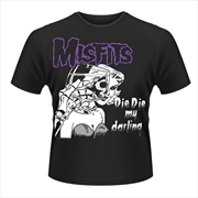 Buy Misfits Die Die My Darling Front & Back Print Unisex Size Xx-Large Tshirt