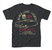 Buy Black Label Society Hell Riding Hot Rod Front & Back Print Unisex Size Large Tshirt