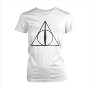 Harry Potter Deathly Hallows Symbol Girlie Womens Size 12 Tshirt | Apparel