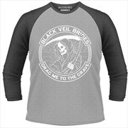 Buy Black Veil Brides Reaper 3/4 Sleeve Baseball Unisex Size Small Tshirt