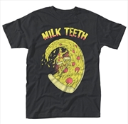 Buy Milk Teeth Pizza Wave Unisex Size X-Large Tshirt