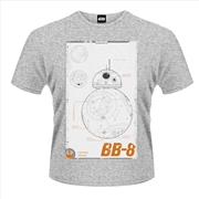 Buy Star Wars The Force Awakens Bb-8 Manual Size Small Tshirt