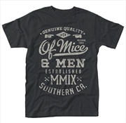 Buy Of Mice And Men Genuine Black Size XXL Tshirt