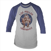 Buy Los Pollos (3/4 Sleeve Baseball Tee Unisex: Xx-Large)