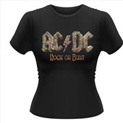 Buy Rock Or Bust (T-Shirt, Girlie  Womens: 8)