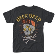 Buy Neck Deep Skulls Size Small Tshirt