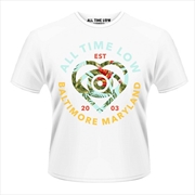 Buy All Time Low Vacation Heart White Size Xl Tshirt