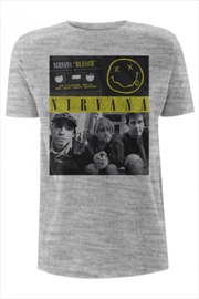 Nirvana Bleach Tape Photo Size Large Tshirt | Apparel