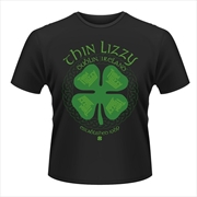 Buy Thin Lizzy Four Leaf Clover Size Medium Tshirt