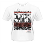 Buy Twenty One Pilots Athletic Stack Size Large Tshirt