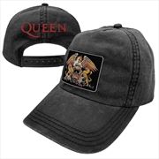 Queen Washed Black Logo Cap | Apparel