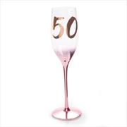 Buy 50th Birthday Blush Campagne Flute