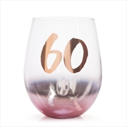 Buy 60th Birthday Blush Stemless