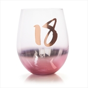 Buy 18th Birthday Blush Stemless Glass