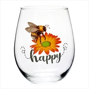 Buy Bee Happy Stemless Glass