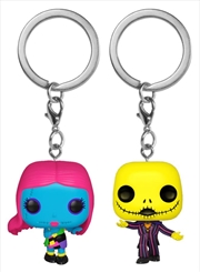 Buy The Nightmare Before Christmas - Jack & Sally Black Light US ExcPocket Pop! Keychain 2-Pack [RS]