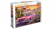 Route 66 Pink Convertible 1000 Piece Puzzle | Merchandise