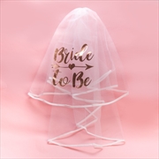 Buy Bride To Be Veil with Rose Gold Lettering