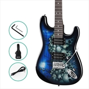 Buy Alpha Electric Guitar Music String Instrument Rock Blue Carry Bag Steel String