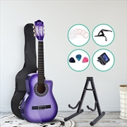 Buy Alpha 34-inch Child Acoustic Guitar + Capo - Purple
