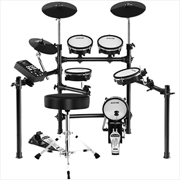 Buy 8 Piece Electric Electronic Drum Kit Mesh Drums Set Pad + Stool