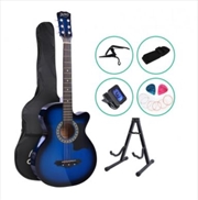 Buy Alpha 38-inch Wood Acoustic Guitar Capo - Blue