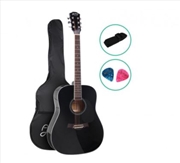 Buy Alpha 41-Inch Wooden Acoustic Guitar - Black