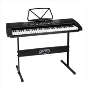Alpha 61 Keys Electronic Piano Keyboard - Black | Piano And Keyboards