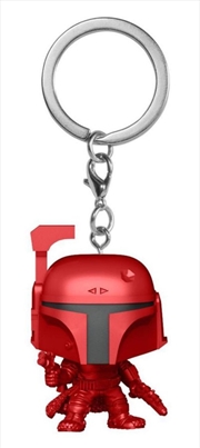 Star Wars: The Mandalorian - Boba Fett Red US Exclusive Pocket Pop! Keychain [RS] | Pop Vinyl