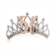 Buy 50th Rose Gold and Silver Tiara