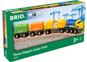 Buy BRIO Three-Wagon Cargo Train 7 pieces