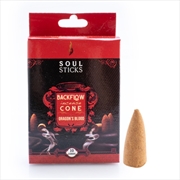 Buy Soul Sticks Dragon's Blood Backflow Incense Cone - Set of 10