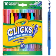 Buy Crayola Clicks Washable Retractable Markers Assorted Pack Of 10