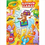 Crayola Colouring Book Sloths Love Llamas 96 Pages | Colouring Book