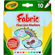 Buy Crayola 10 Fabric Markers Fine Line